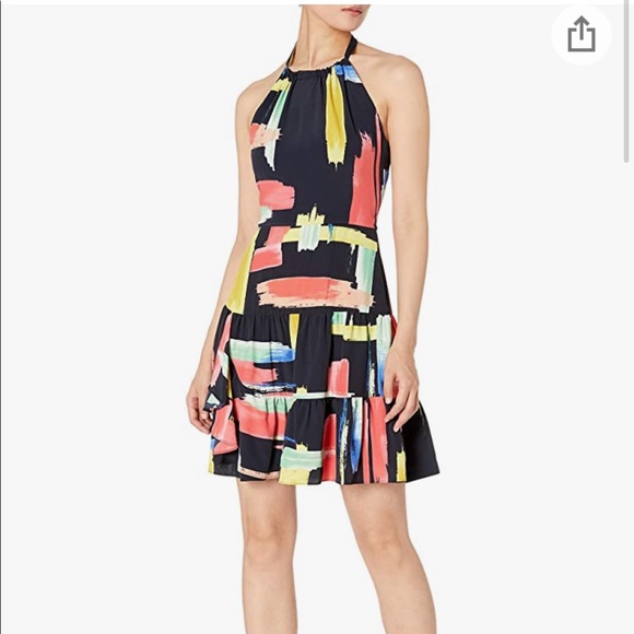 Milly Dresses & Skirts - Milly Brushstroke Halter Dress size Small NWT